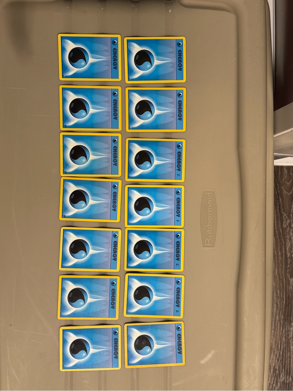 Pokemon Water Energy Card Lot - Blue & Yellow (x14)